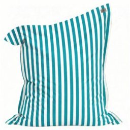 Deco Arts Funda puf gigante xxl 180x140cm rayas turquesa