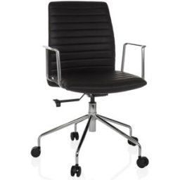 hjh OFFICE Sillón alta gama piel sintética negro