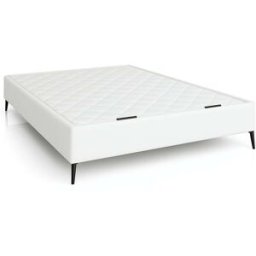 Morfeo Canapé abatible de madera tapizada blanco 180x200 mediterráneo