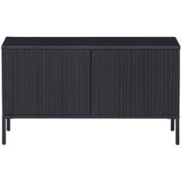 WOOOD Soporte de tv de pino negro macizo