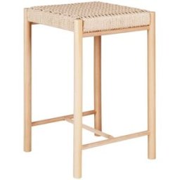 House Nordic Taburete de bar de madera y cuerda h66,5cm - natural