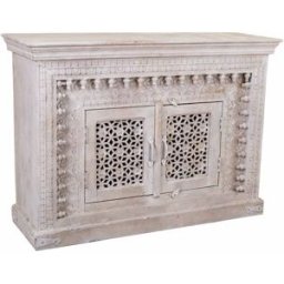 Wanderlust deco Recibidor de madera blanco 112x38x82