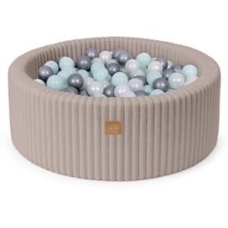 MeowBaby Piscina de bolas para bebé en pana 200 bolas