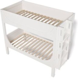MODFU Litera separable con escalera de madera 90x200 cm, blanco