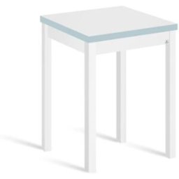 Portus Mesa cocina alta extensible libro 65(130)x65cm blanco pata blanco