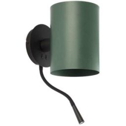 FARO BARCELONA Aplique acero verde 17x23.5x42 cm