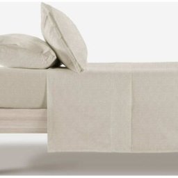 Manterol Juego sábanas lino algodón - cama 180cm
