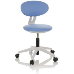 hjh OFFICE Silla giratoria para niños tela azul