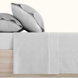 Manterol Juego de sábanas invierno franela semiliso gris - cama 135/140cm