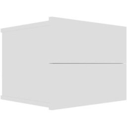 Maison Chic Mesita de noche madera contrachapada blanco 40x30x30 cm
