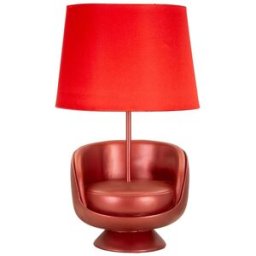 Mauro Ferretti Lámpara de mesa sillón de resina roja ø 26x43 cm
