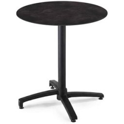 Oviala Mesa de bistró de jardín redonda inclinable 70 cm 4 plazas pizarra
