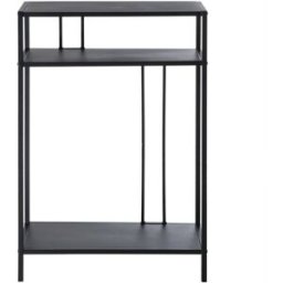 Calicosy Consola alta de metal negro h90 cm