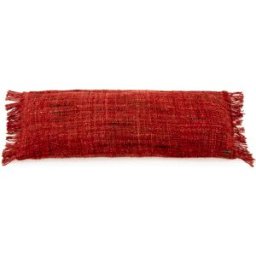 Bazar Bizar Funda de cojín de algodón en rojo 35x100x10 cm