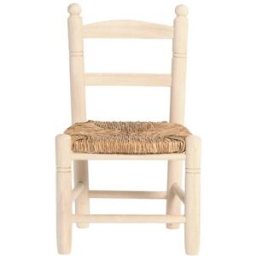 Hannun Silla infantil de chopo y enea color blanco