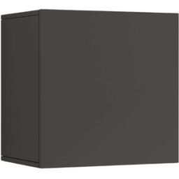 Whous Estante cubo de pared 1 puerta de 50 cm efecto madera antracita mate