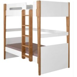 ID Kids Litera modulable madera maciza y mdf blanco y madera 90x190 cm