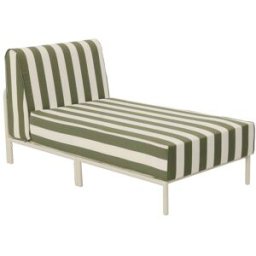 Oviala Recámara a rayas para salón de jardín modular en tela verde acqui