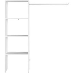 Concept Usine Vestidor de diseño y practico 3 estantes + 1 armario blanco
