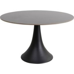 Kare Design Mesa redonda 120cm negro tablero de cerámica