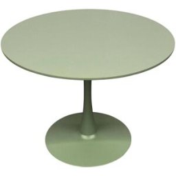 Oviala Mesa de comedor redonda para 4 personas, 100 cm de diámetro, verde