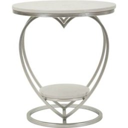 Mauro Ferretti Mesa de centro de metal plateado cm ø 40x45,5