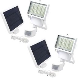 LUMISKY Juego de 2 proyectores con sensor solar blanco 1000lm