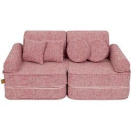 MeowBaby Sofá modular infantil de tweed 10 pcs
