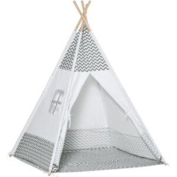 Homcom Tienda de campaña infantil 120x120x155 cm gris