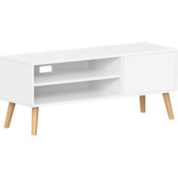 VASAGLE Mueble de tv para 55 pulgadas de color blanco