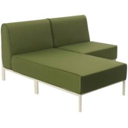 Oviala Conjunto modular de jardín bajo para 2 personas verde caqui