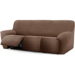 Eysa Funda de sofá relax extensible 3 plazas x 3 marrón 200 - 260 cm