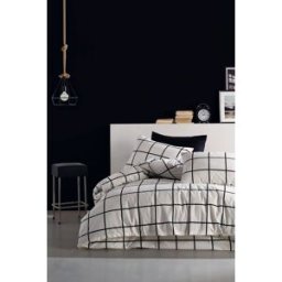 Blanc Avenue Juego de funda de edredón 240x220 cm+ 2 fa 65x65 cm 100% algodón