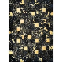 The Deco Factory Alfombra de pieles oro y negro 120x170