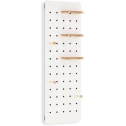 HOMN Mueble recibidor con espejo color blanco