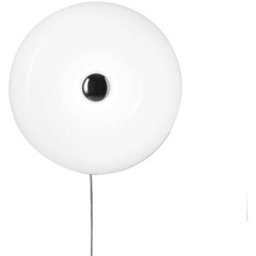 Alpinaluz Aplique de pared de vidrio blanco con cable 12W D30 cm