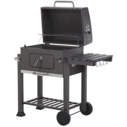 Beliani Barbacoa de carbón metal negro