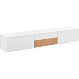 MODFU Mueble TV 180cm soporte para proyector, pared o suelo, blanco