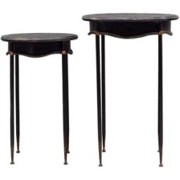 Chehoma Mesa auxiliar de metal negro ( juego de 2 )