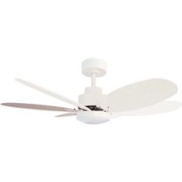 Sulion Ventilador de techo DC blanco palas reversibles LED 18W