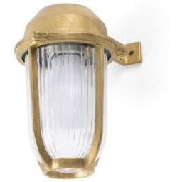 FARO BARCELONA Aplique de exterior en vidrio latón 18cm