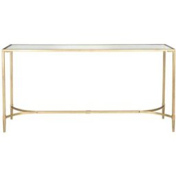 Safavieh Consolas de hierro/cristal oro