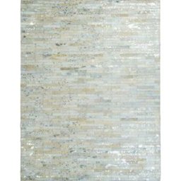The Deco Factory Alfombra de cuero natural reciclado gris plata 160x230