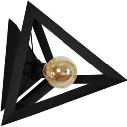 Tosel Aplique de pared pirámide madera negro