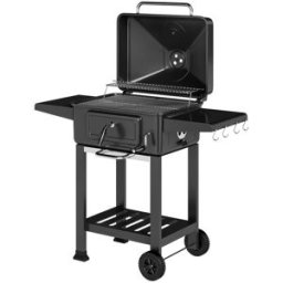 Outsunny Barbacoa de carbón 112x63x101.5 cm negro
