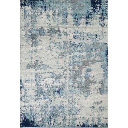 Livabliss Alfombra abstracta moderna azul/gris/blanco 160x220