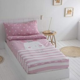 Cotton Artean Saco nordico infantil con relleno rosa cama 90 x 190