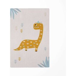 Decochic Alfombra de juego infantil dinosaurios 1 azul 85x130cm