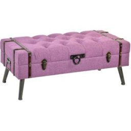 NIYLO Descalzadora de poliéster y acero fucsia 102x42x40 cm