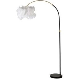 Mauro Ferretti Lámpara de pie con plumas blancas cm 100x150-180